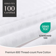 FAUNNA close-up of 600TC cotton weave highlighting soft texture and breathable comfort