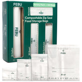 FEBU front packaging showing 260-count variety pack and compostable claim for convenience
