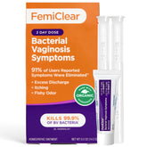 FemiClear front packaging showing product name and 2-day dose benefit