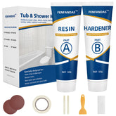 FENFANDAS envase frontal del kit mostrando componentes listos para mezclar y reparar