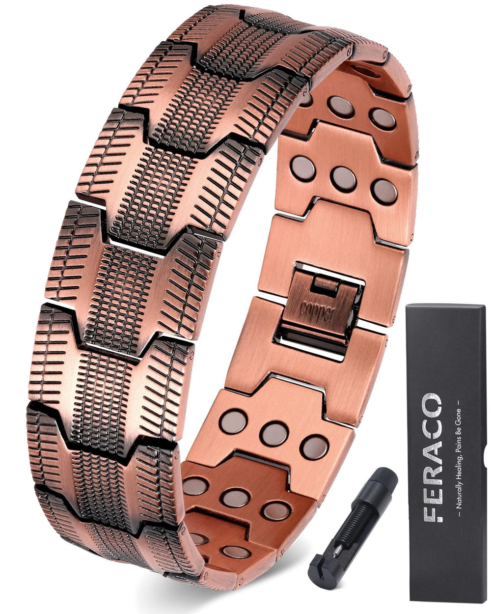 Feraco brazalete frontal mostrando acabado y diseño elegante