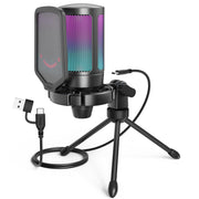 FIFINE AmpliGame A6V front view showing clean design and stability
