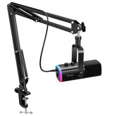 FIFINE front view of AM8T mic showing professional build and reliable voice capture