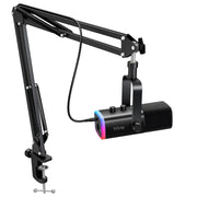 FIFINE front view of AM8T mic showing professional build and reliable voice capture