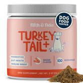 Fifth & Fido front packaging showing supplement jar and clear labeling for confidence