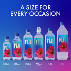 FIJI detalle de la etiqueta de la botella de 1 L que destaca el origen artesiano