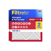 Filtrete front packaging showing 2-pack and MPR 1000 for clear identification and quick purchase