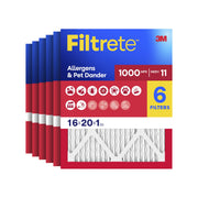 Filtrete front packaging showing 16x20x1 MERV 11 six-pack and clear product benefits