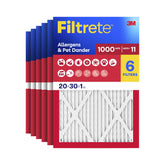 Filtrete front packaging showing MPR 1000 benefits and six-pack convenience