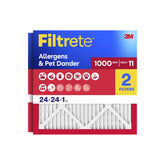 Filtrete front packaging showing 24x24x1 two-pack and improved indoor air