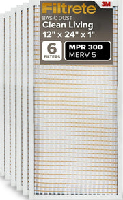 Filtrete front packaging showing MPR 300 and six-pack benefit