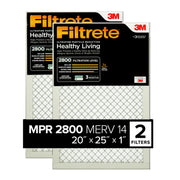 Filtrete empaque frontal 2-pack mostrando formato y beneficio de larga duración