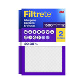 Filtrete empaque frontal 20x30x1 mostrando paquete doble y ventaja de reposición