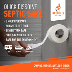 Firebelly Outfitters primer plano del rollo, textura suave que cuida la piel