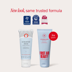 First Aid Beauty textura cremosa en primer plano hidratación intensa