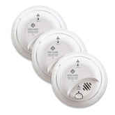 First Alert BRK front view showing compact white alarm and benefit of visible protection