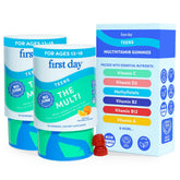FIRST DAY front packaging showing teen multivitamin benefits