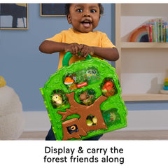 Fisher-Price maletín abierto con figuras guardadas, facilita el orden
