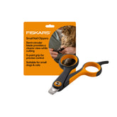 Fiskars cortaúñas pequeños vista frontal, control y precisión al cortar