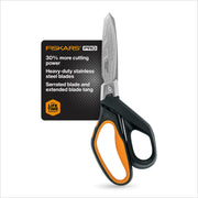 Fiskars tijeras Pro PowerArc vista frontal con diseño robusto y control