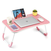 FISYOD foldable table front view showing compact design and handle benefit