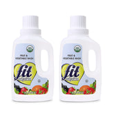 Fit Organic front packaging showing 32 fl oz bottles and clear labeling for safe produce cleaning