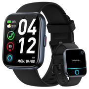 Fitpolo vista frontal del reloj mostrando pantalla y diseño elegante
