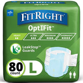 FitRight empaque frontal mostrando 80 unidades y talla L para confianza