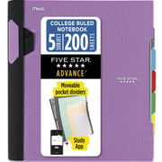 Five Star portada amethyst purple resistente y visible para organización