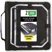 Five Star front-closed binder showing durable zipper and handle for secure transport