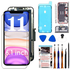 Fixerman pantalla frontal iPhone 11 mostrando reemplazo y ajuste perfecto