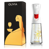 FLAIROSOL botella frontal de cristal elegante con hojas doradas y spray preciso