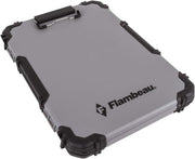 Flambeau clipboard front view showing secure writing surface and latch