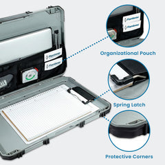 Flambeau clipboard open storage compartment demonstrating secure document storage