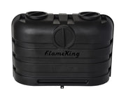 Flame King front view showing secure dual-tank protection and clean appearance