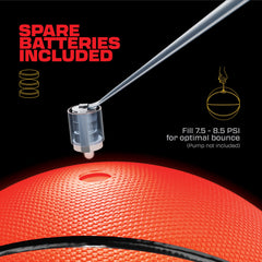 FlashCatch glowing basketball in play at night, enhances evening games