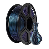 FLASHFORGE bobina frontal Burnt Titanium mostrando color cambiante y atractivo visual