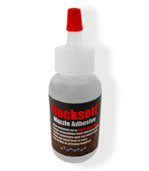 Flexbar Rocksett envase frontal y 1oz mostrando tamaño portátil y aplicación fácil