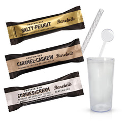 FlexFinity pajilla y agitador junto al vaso, limpieza fácil