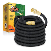 Flexi Hose front packaging showing compact 100FT design and benefits