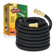 Flexi Hose front packaging showing compact 100FT design and benefits