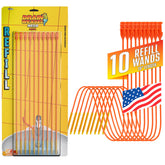 FlexiSnake front packaging showing 10 refill wands and benefits