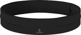 FlipBelt front view showing slim black pouch and flat profile for comfortable wear