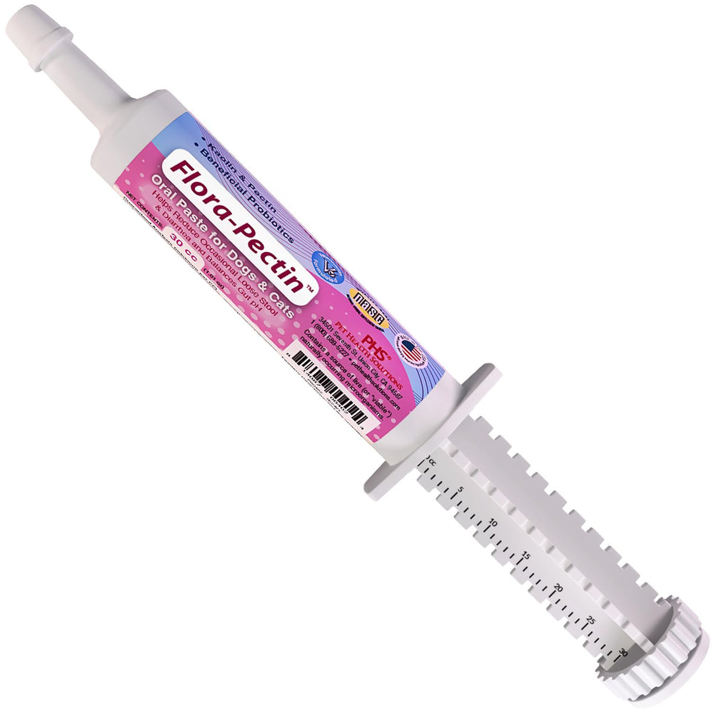 FLORA-PECTIN frontal del envase mostrando 30 cc y beneficio alivio rápido