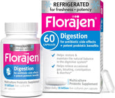 Florajen front packaging showing label and benefits for digestive balance