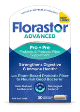Florastor envase frontal mostrando cápsulas y beneficio digestivo