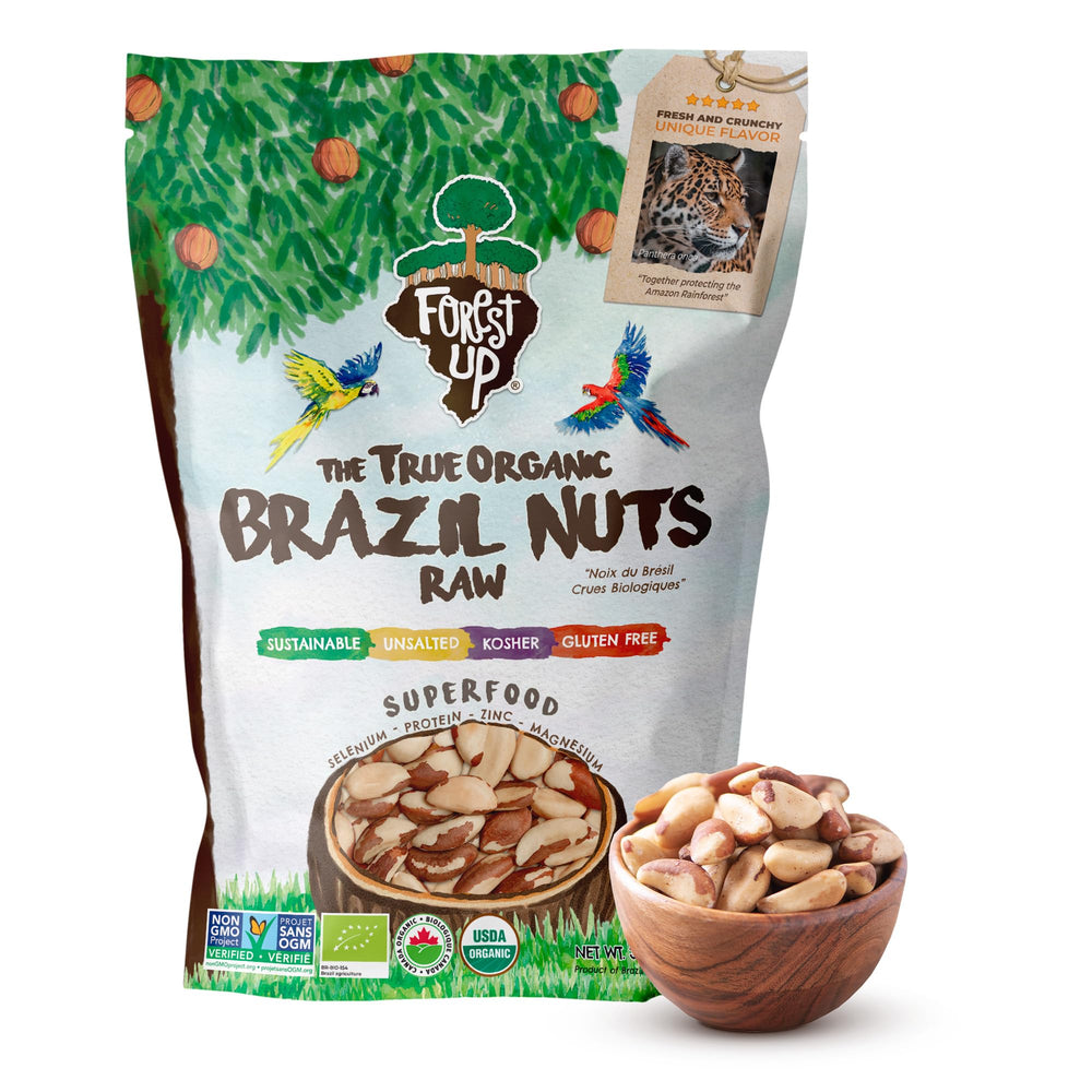 Floresta em Pé paquete frontal mostrando marca y tamaño 32 oz, conveniencia