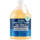 FLOWHYET gallon front label showing unscented castile soap and EWG benefit