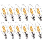 FLSNT pack de 12 bombillas B11 E12 vista frontal, ahorro energético