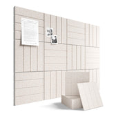 Fluxynara bulletin board front view showing oatmeal color and clean edges for versatile décor